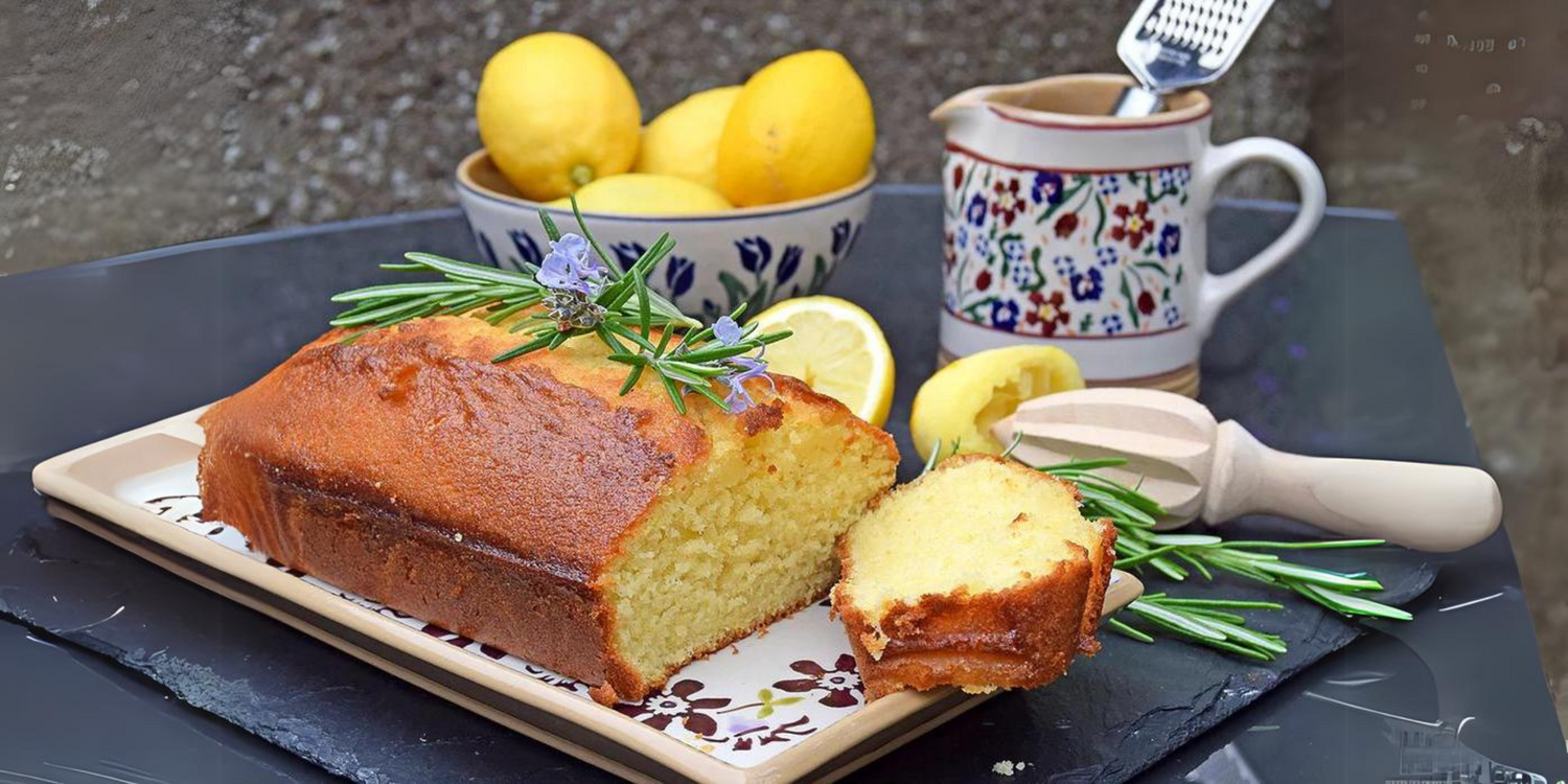 NM lemon & rosemary drizzle cake