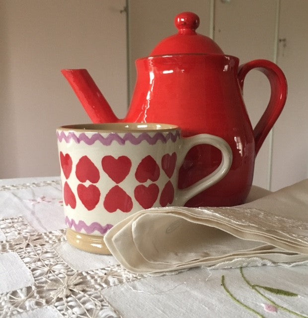 Large Mug Valentine 2018 Nicholas Mosse Pottery handcrafted spongeware