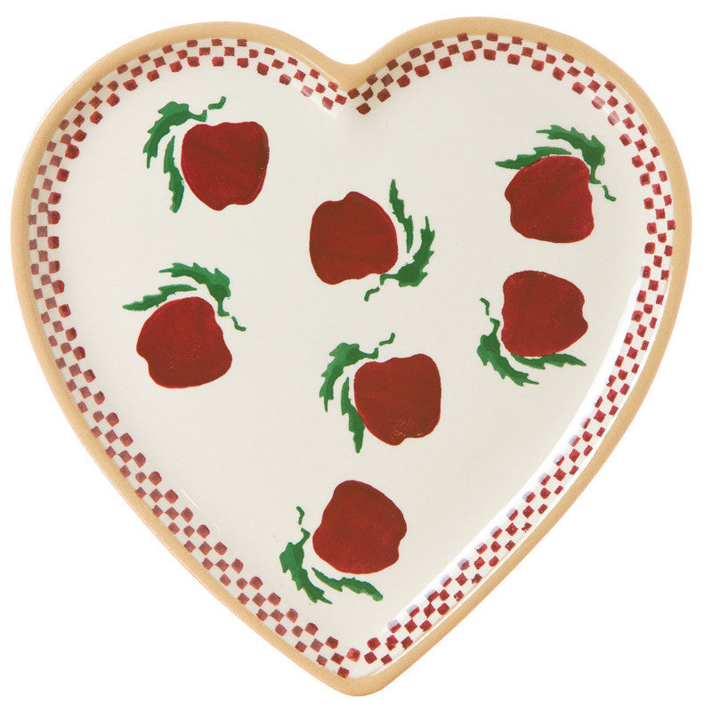 Our superb Medium Heart Plate collection from NicholasMosse.com, handcrafted Irish spongeware pottery from Kilkenny