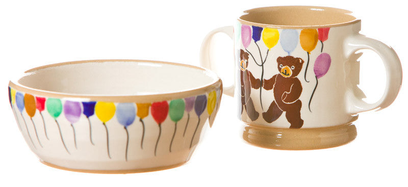 Our superb Baby Set collection from NicholasMosse.com, handcrafted Irish spongeware pottery from Kilkenny