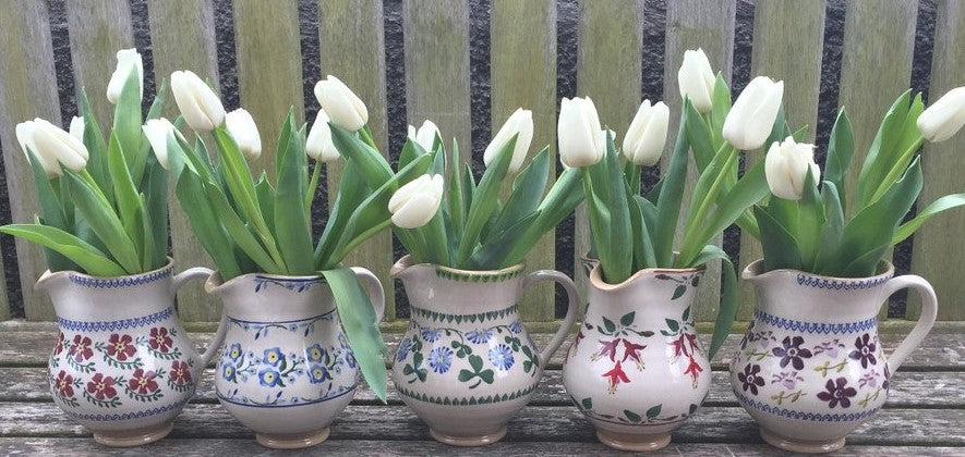 Floral Collection at NicholasMosse.com, handcrafted Irish spongeware pottery from Kilkenny+