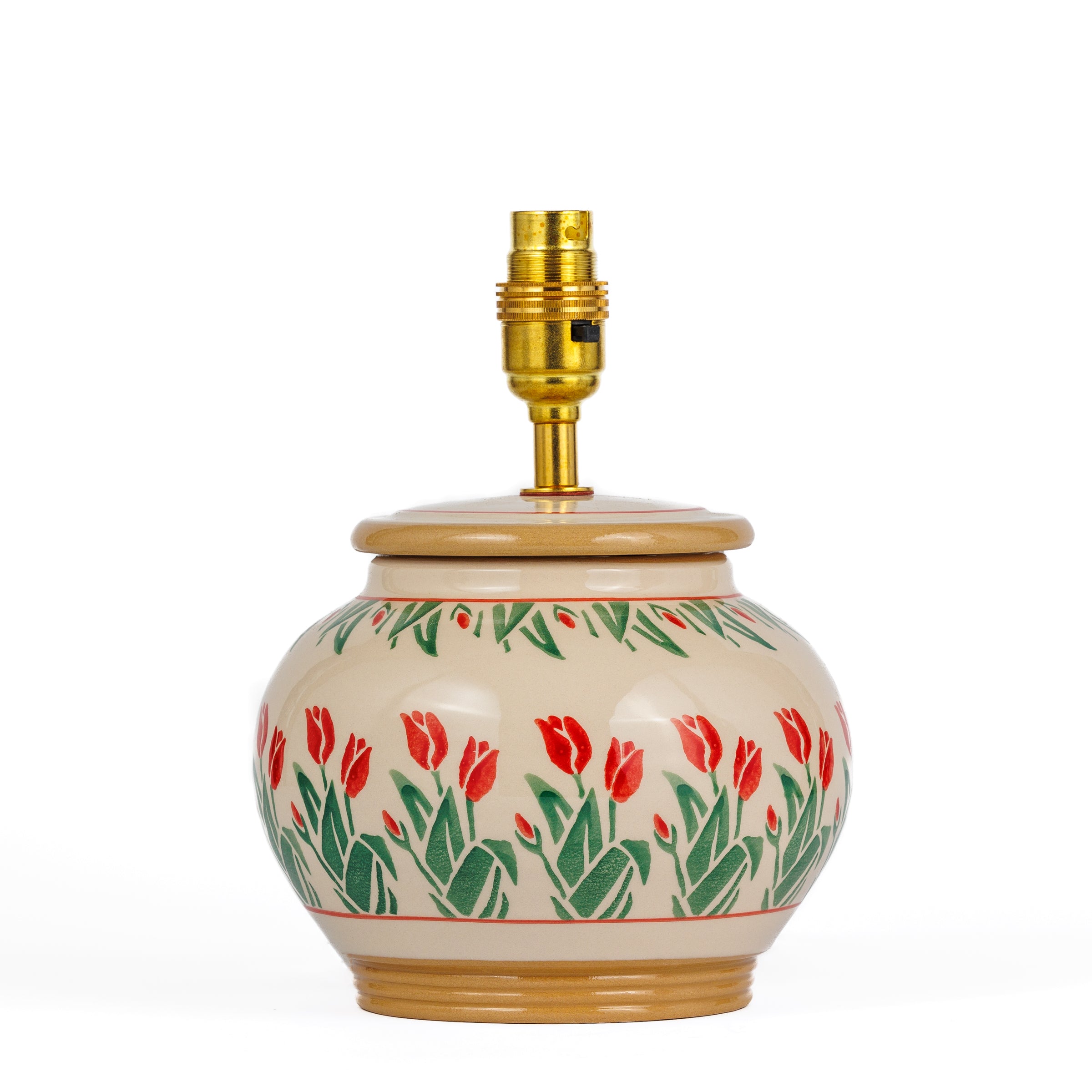 5" Lamp Red Blooms|handcrafted Irish design |NicholasMosse.com