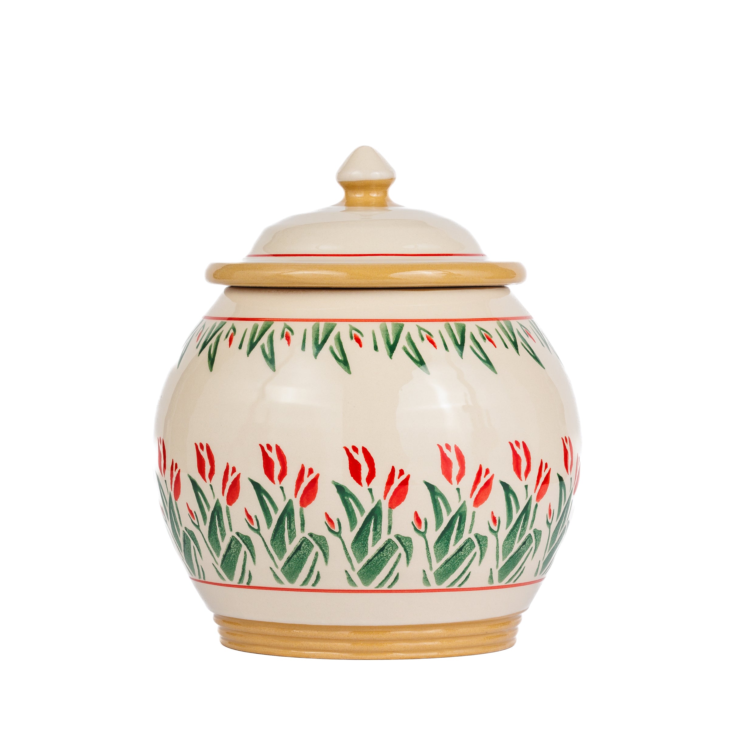 Cookie Jar Red Blooms | NicholasMosse.com
