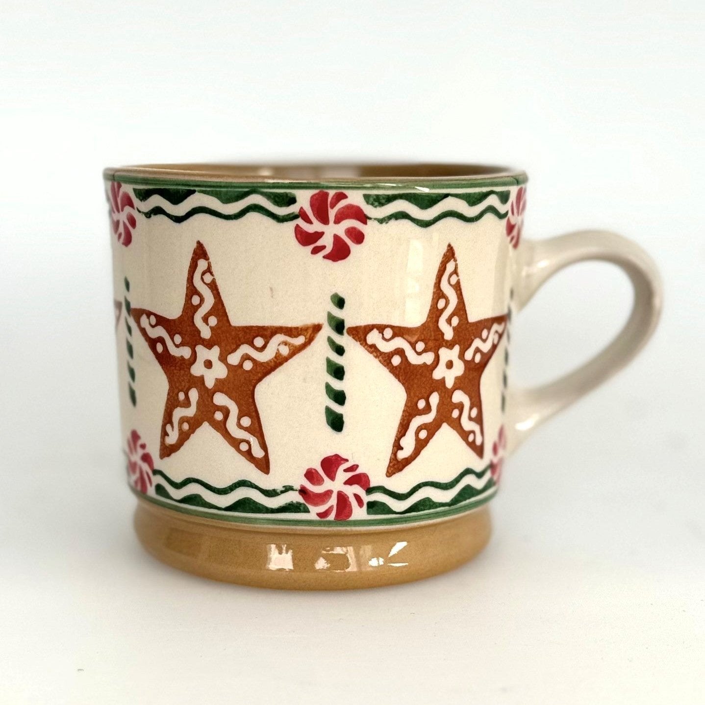 Large Mug Ginger Bread Star| handcrafted spongeware | NicholasMosse.com