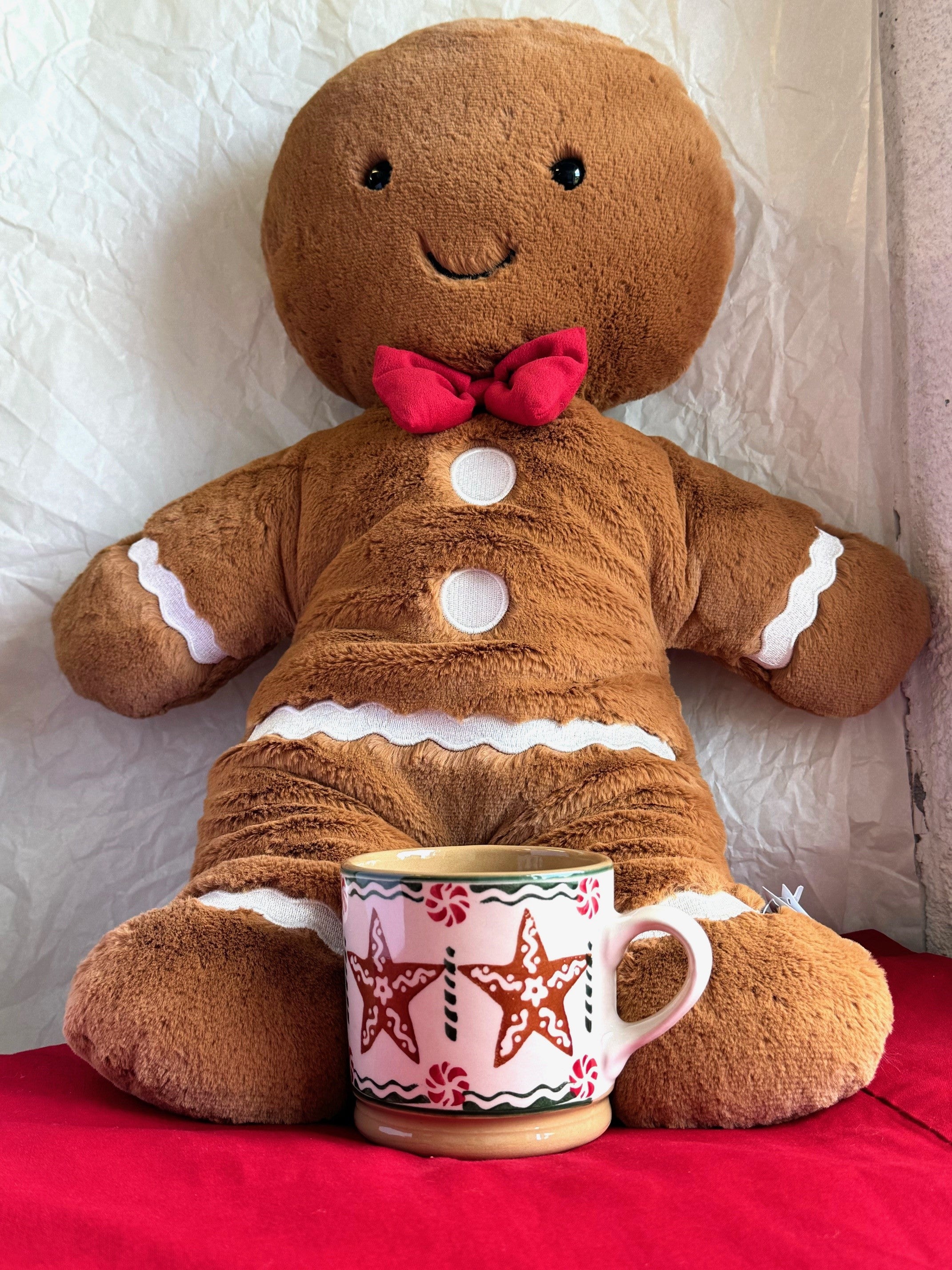 Large Mug Ginger Bread Star| handcrafted spongeware | NicholasMosse.com