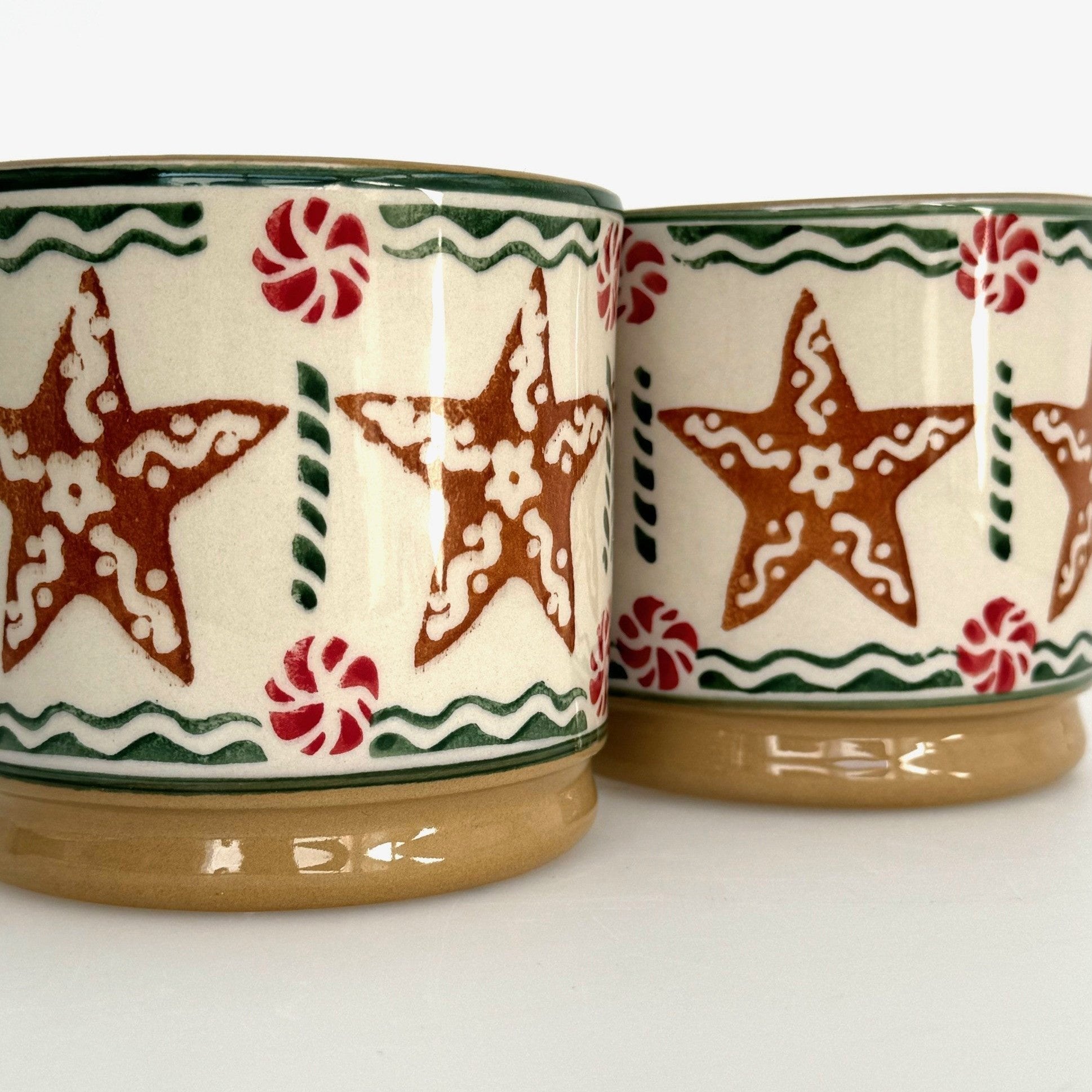 Large Mug Ginger Bread Star| handcrafted spongeware | NicholasMosse.com
