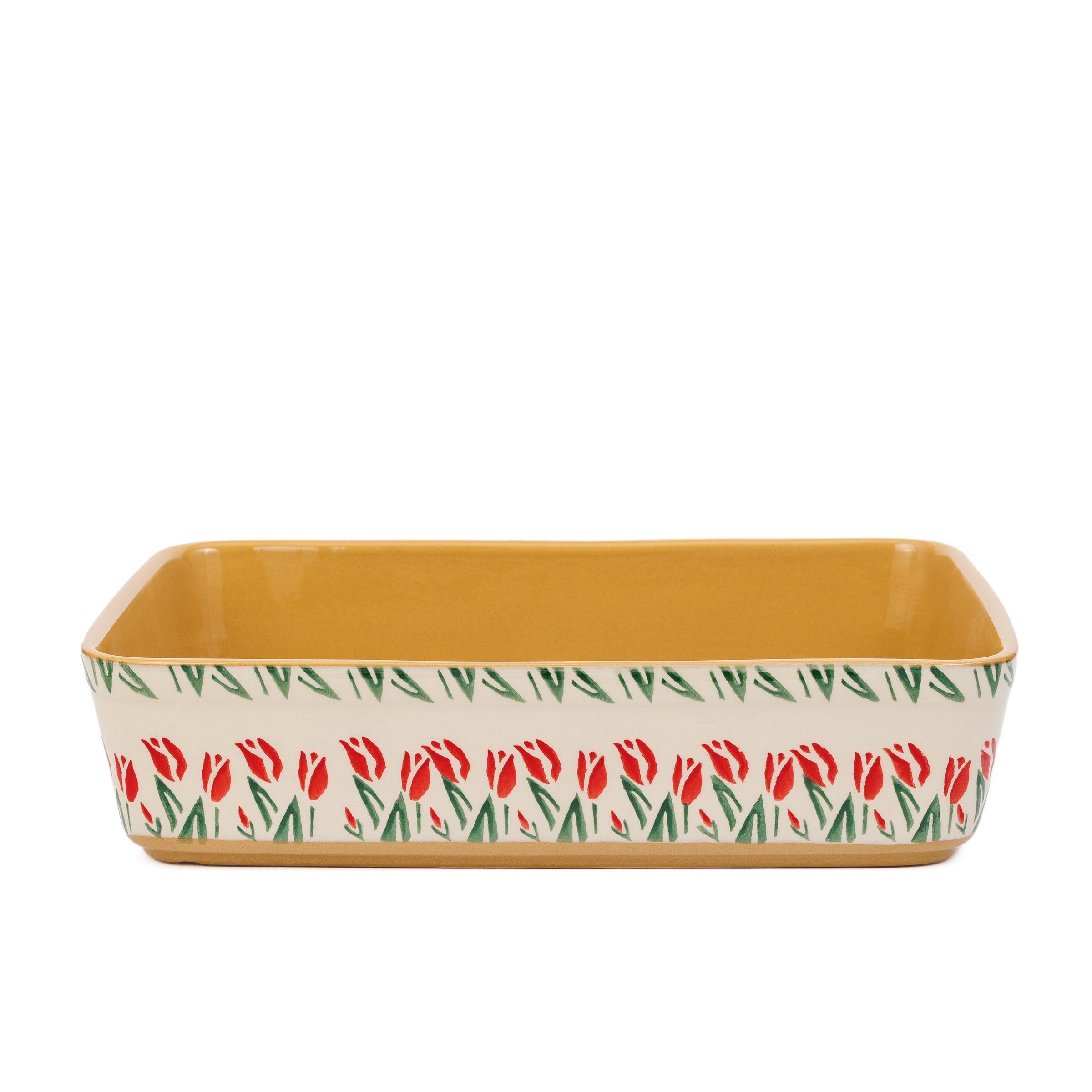 Large Rectangular Oven Dish Red Blooms| NicholasMosse.com