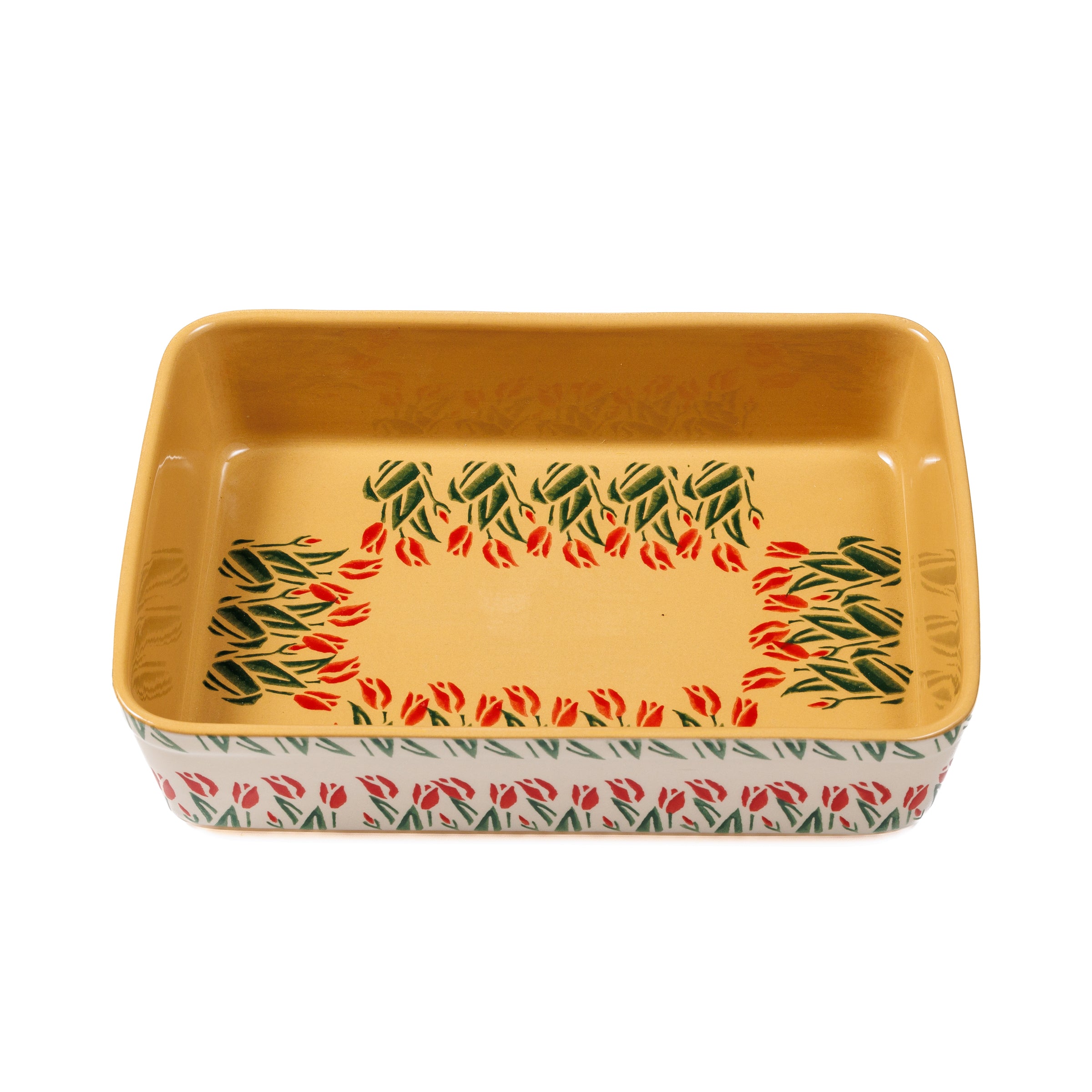 Large Rectangular Oven Dish Red Blooms| NicholasMosse.com