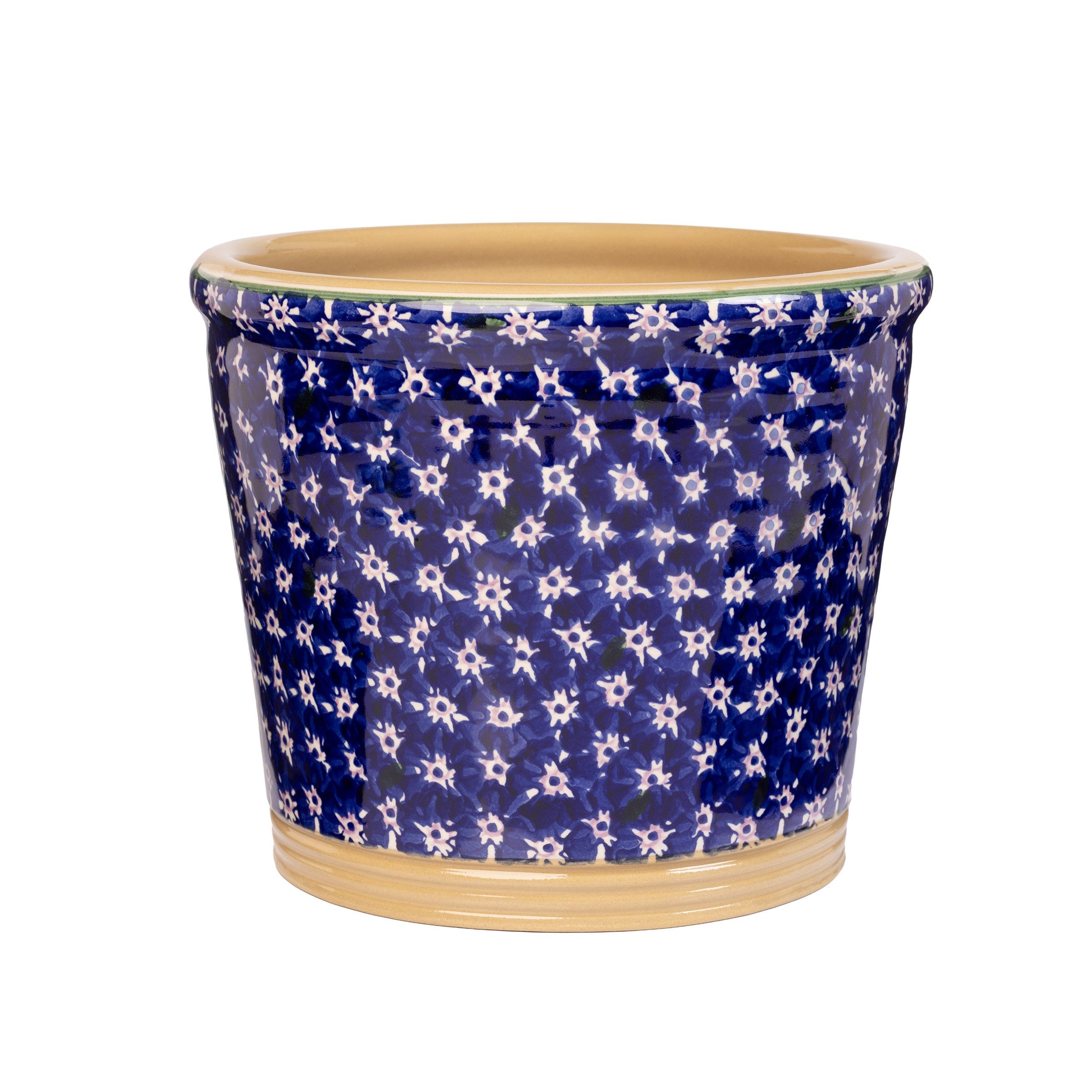 Medium Cache Pot Indoor Lawn Dark Blue handmade Irish Design Nicholas Mosse Pottery Ireland