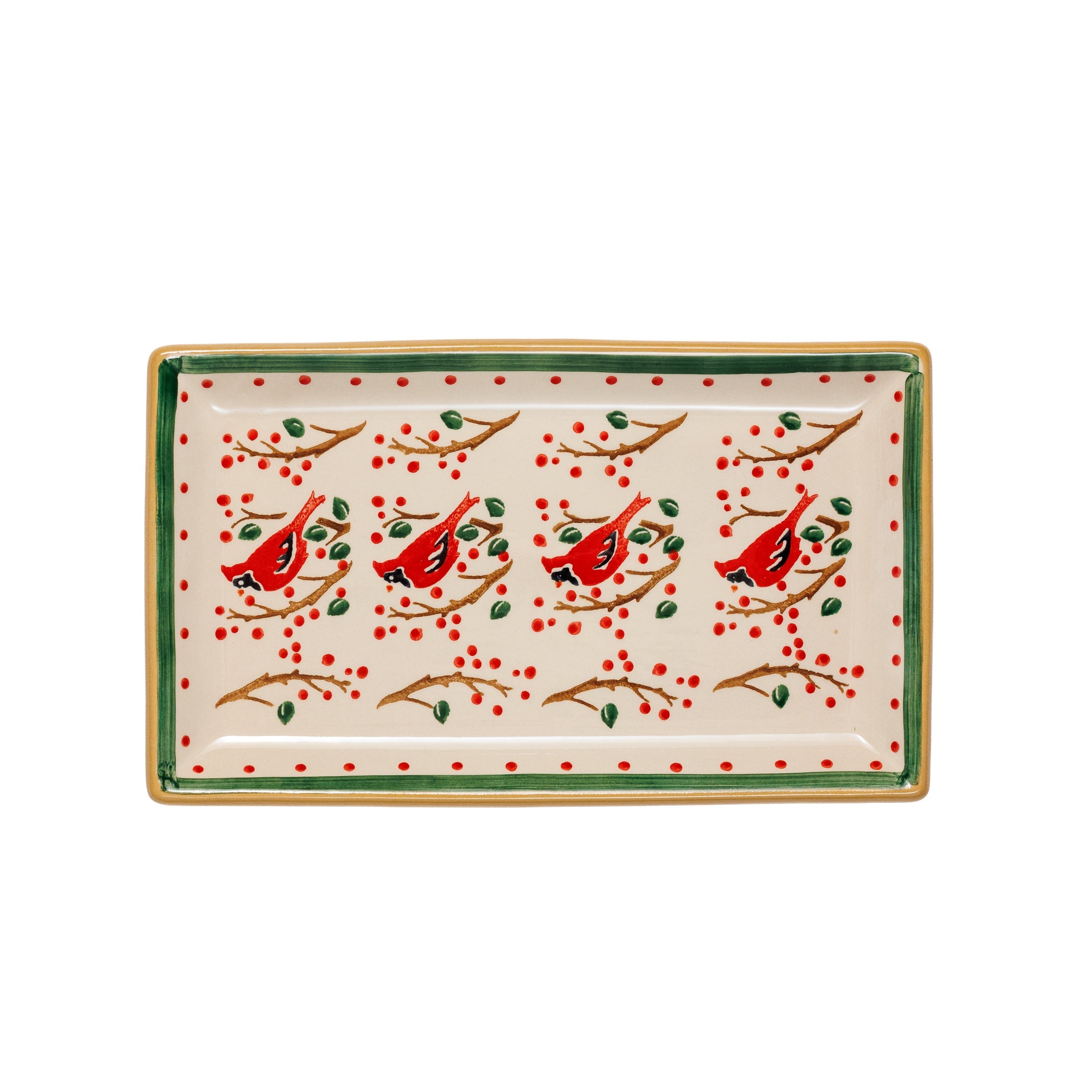 Medium Rectangle Plate Berry Bird | NicholasMosse.com
