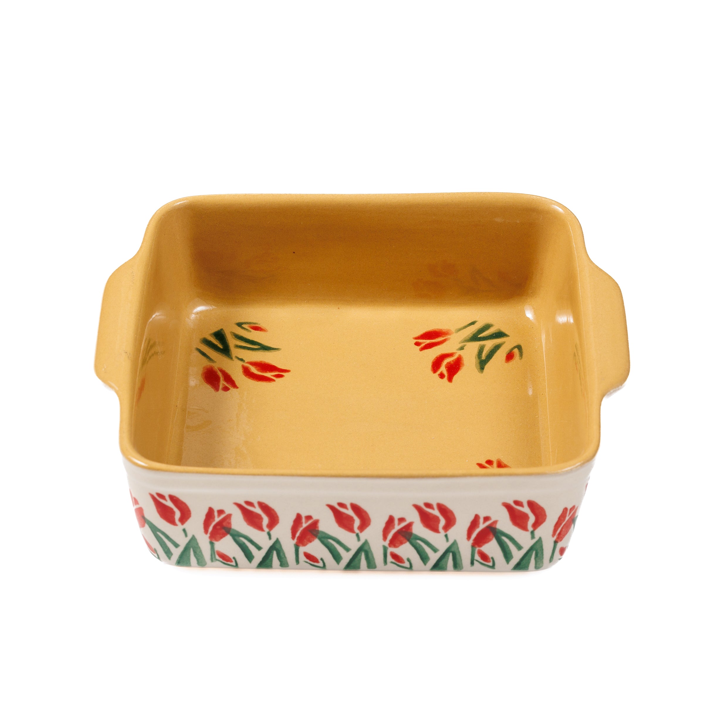 Small Square Oven Dish Red Blooms | NicholasMosse.com