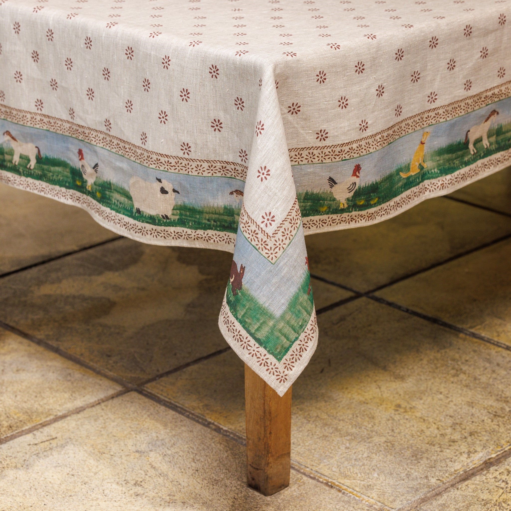 Tablecloth Assorted Landscape Linen 55 X 99 | NicholasMosse.com