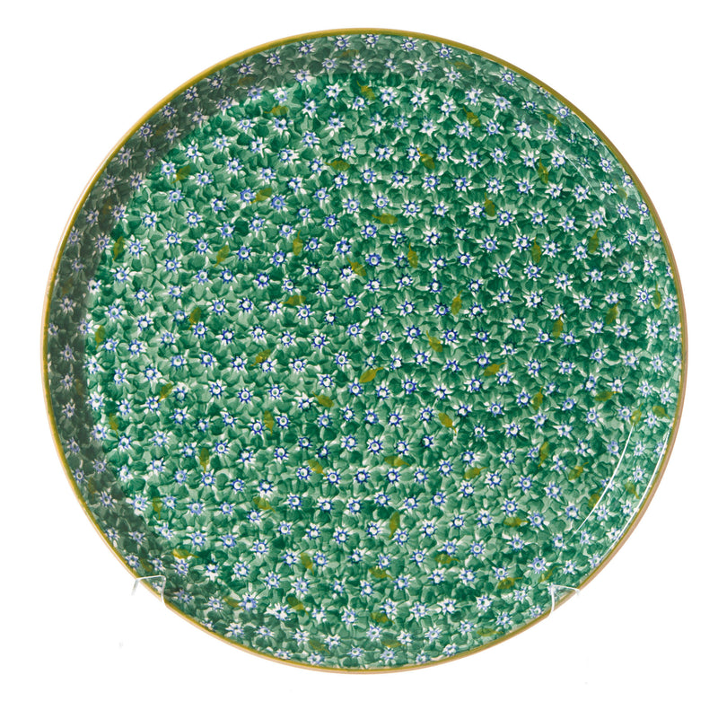 Presentation Platter Lawn Green spongeware pottery by Nicholas Mosse, Ireland - Handmade Irish Craft - nicholasmosse.com