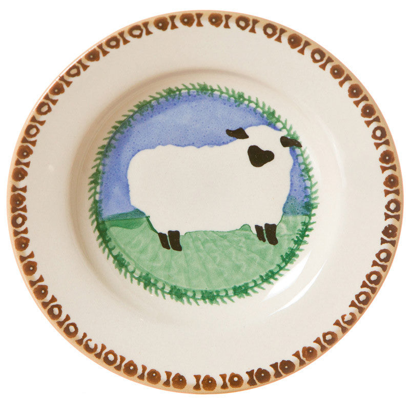 Tiny Plate Sheep spongeware pottery by Nicholas Mosse, Ireland - Handmade Irish Craft - nicholasmosse.com