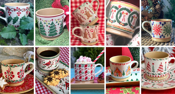 Nicholas Mosse pottery collection of limited edition 10 Christmas Mugs