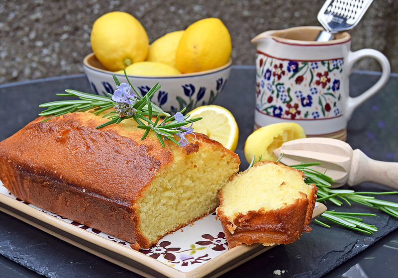 NM lemon & rosemary drizzle cake 