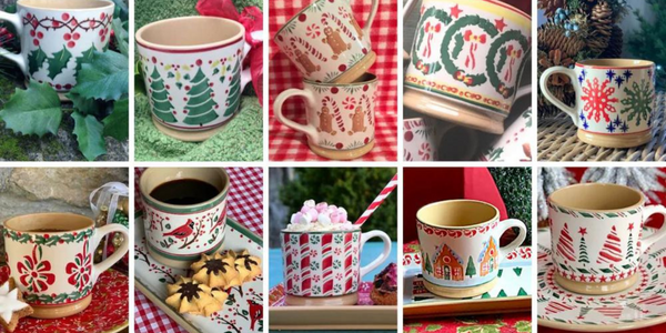 Nicholas Mosse pottery collection of limited edition 10 Christmas Mugs