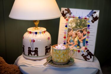 Teddy & Ballons Frame and Little Lamp