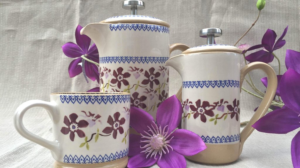 Coffee Addicts at NicholasMosse.com, handcrafted Irish spongeware pottery from Kilkenny+ 