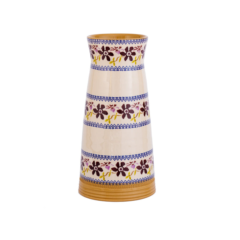 Large Tapered Vase Clematis Nicholas Mosse Pottery handcrafted spongeware ireland