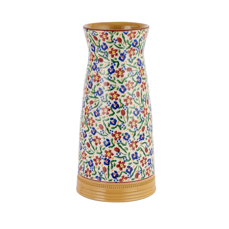 Large Tapered Vase Wild Flower Meadow Nicholas Mosse Pottery Ireland handcrafted spongeware 