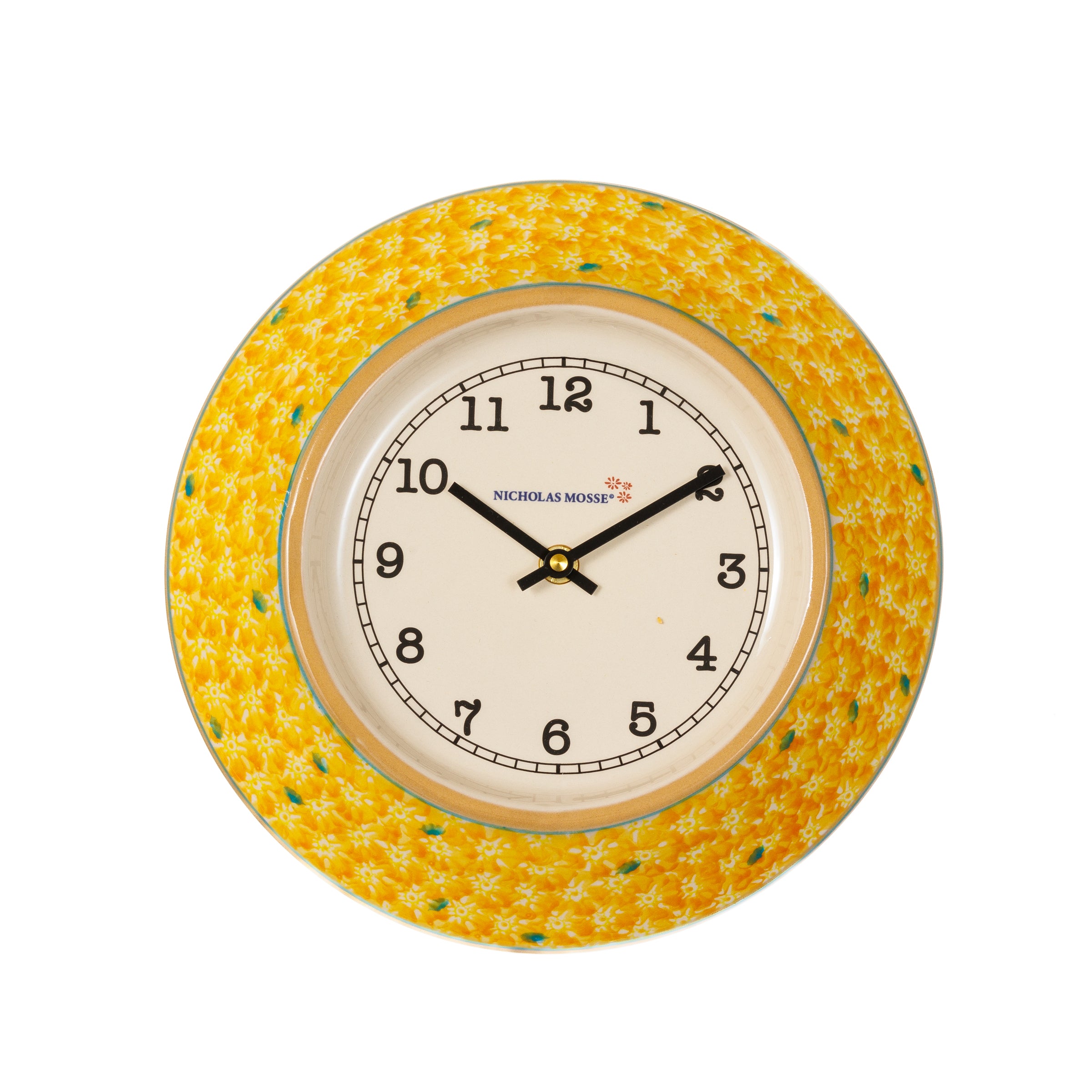 Wall Clock Lawn Yellow handmade Irish designed Nicholas Mosse Pottery Ireland