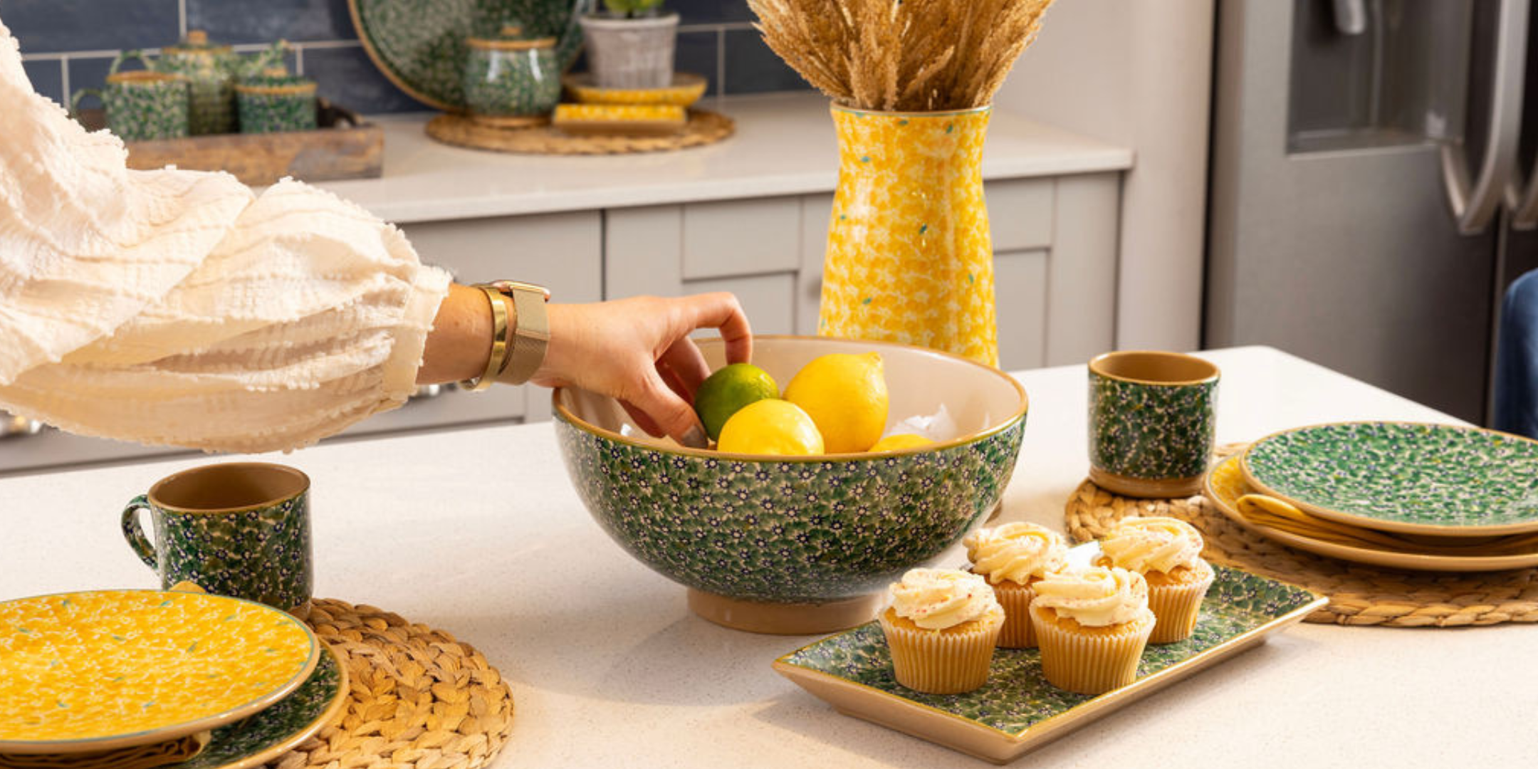 Lawn Pattern  handmade spongeware Nicholas Mosse Pottery Ireland