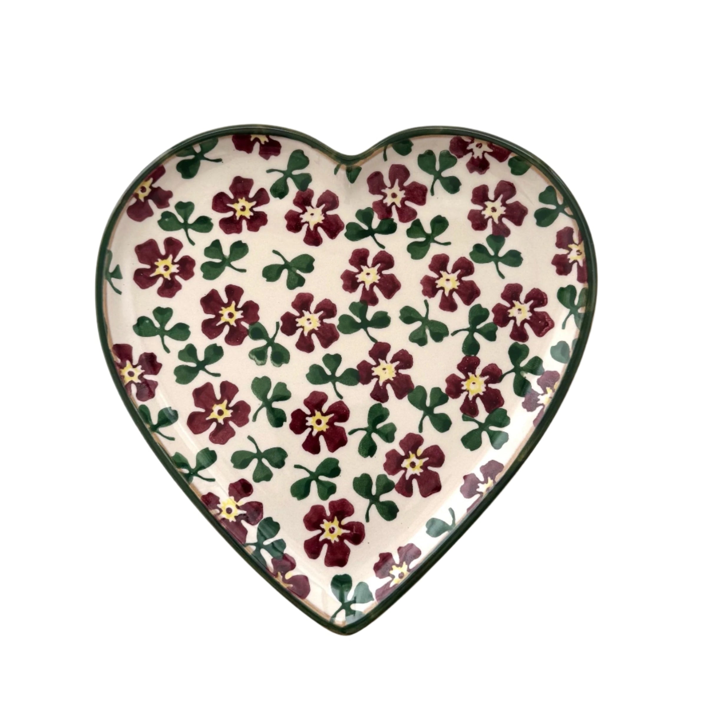 Medium Heart Plate Irish Rose handmade Irish Design Nicholas Mosse Pottery Ireland