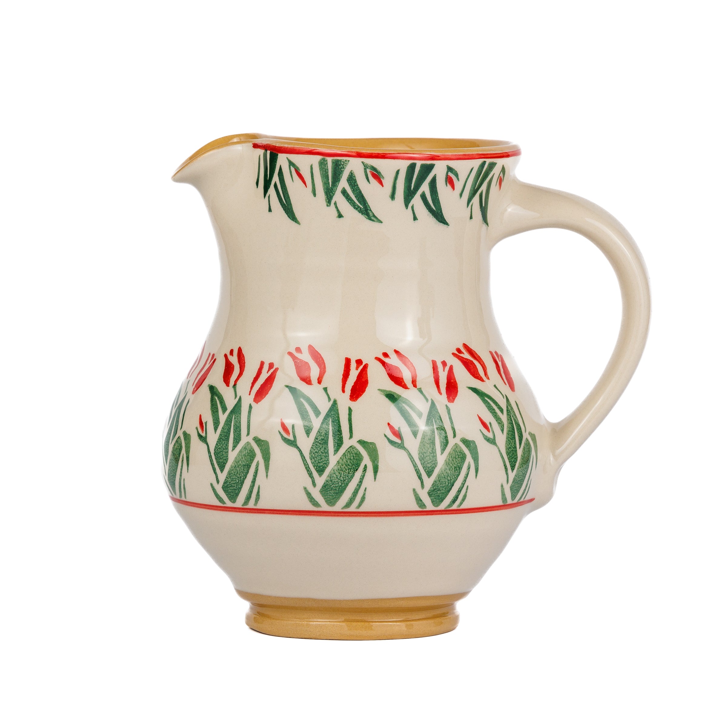 Medium Jug Red Blooms designed and handmade at Nicholas Mosse Pottery Ireland