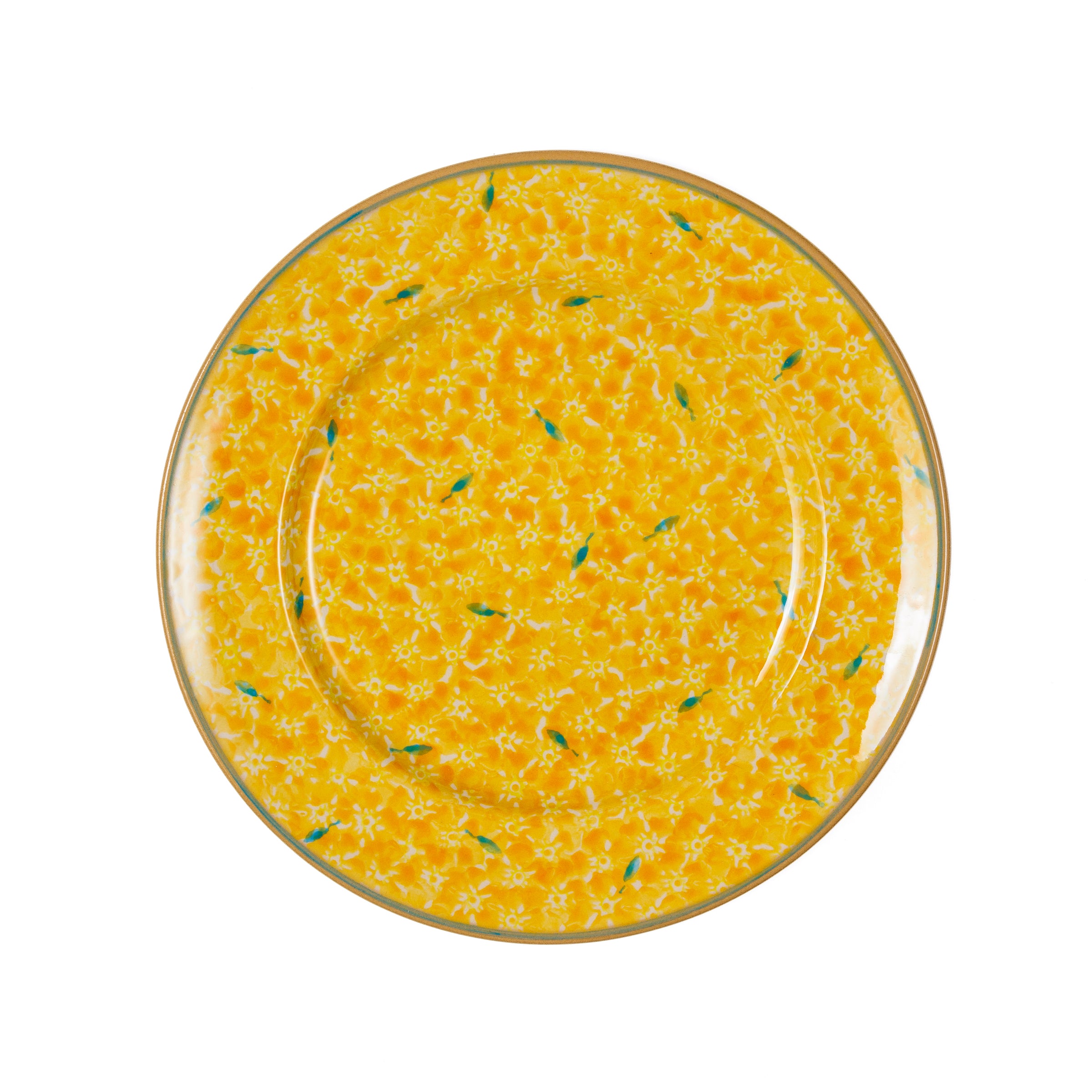 Serving Plate Lawn Yellow Handmade spongeware Irish design by Nicholas Mosse Pottery 