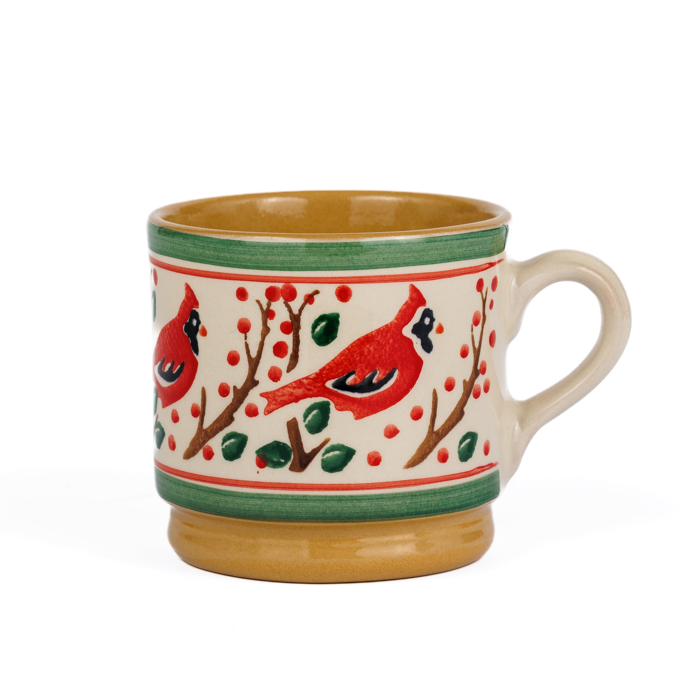 Small Mug Berry Bird handcrafted spongeware by Nicholas Mosse Pottery