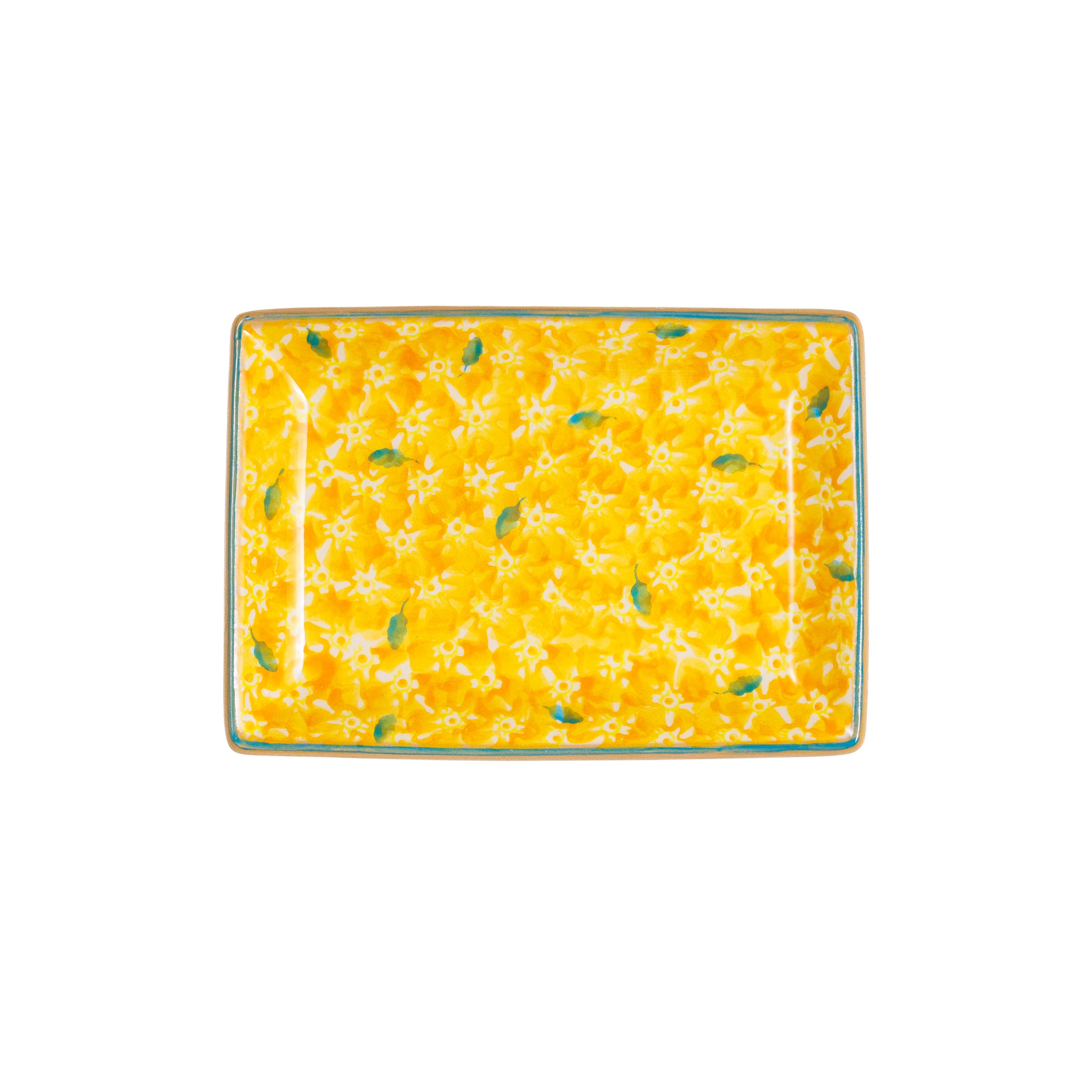 Small Rectangle Plate Lawn Yellow handmade and Irish Design by Nicholas Mosse 