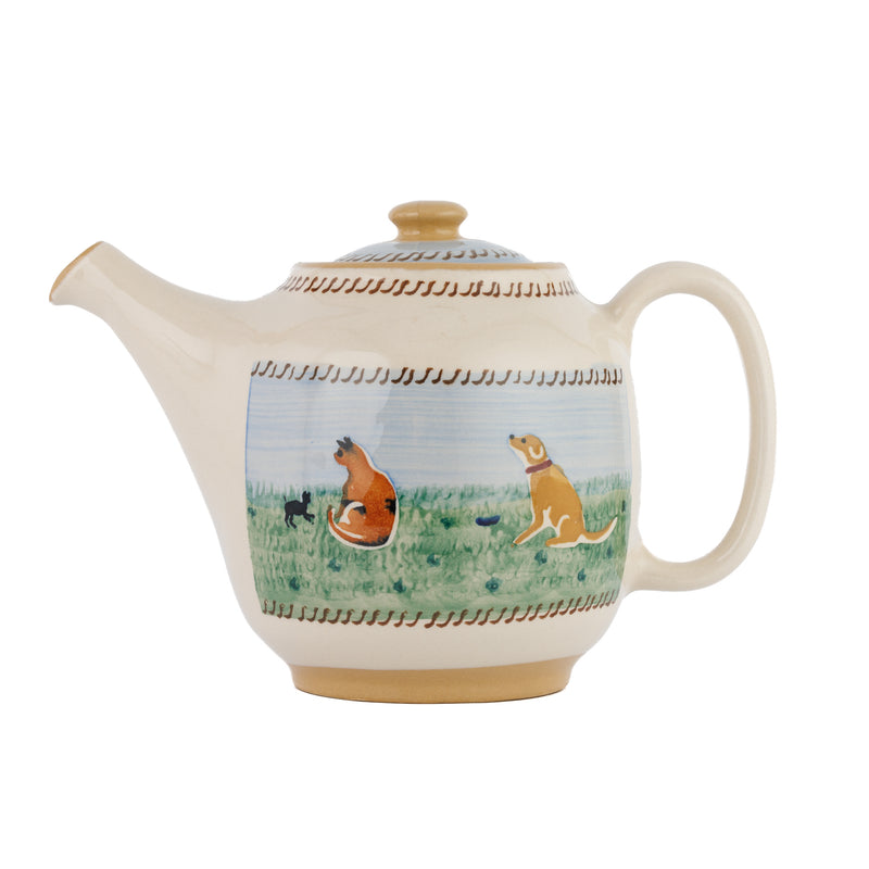 Teapot Assorted Landscape handcrafted spongeware Nicholas Mosse Pottery Ireland