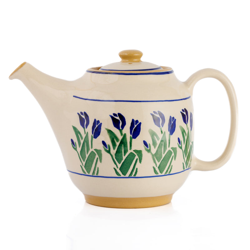 Teapot Blue Blooms Nicholas Mosse Pottery handcrafted spongeware Ireland
