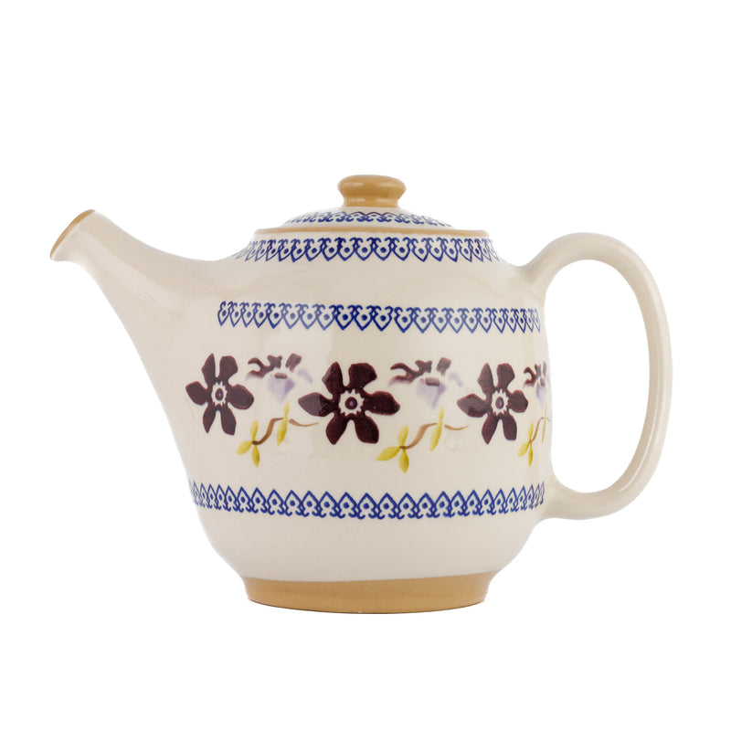 Teapot Clematis handcrafted spongeware Nicholas Mosse Pottery Ireland
