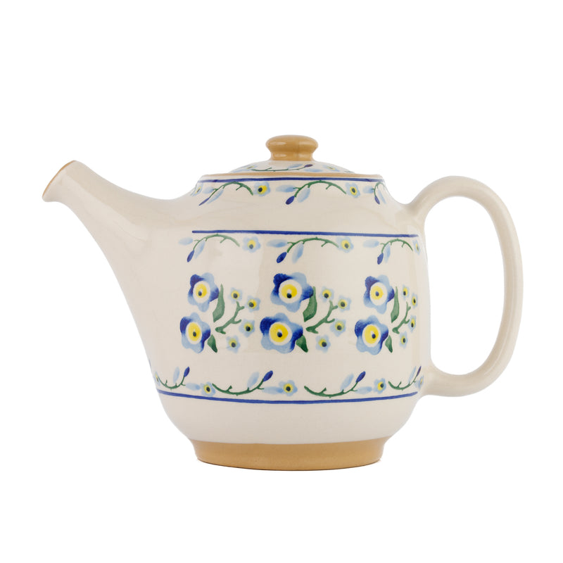 Teapot Forget Me Not handcrafted spongeware Nicholas Mosse Pottery Ireland