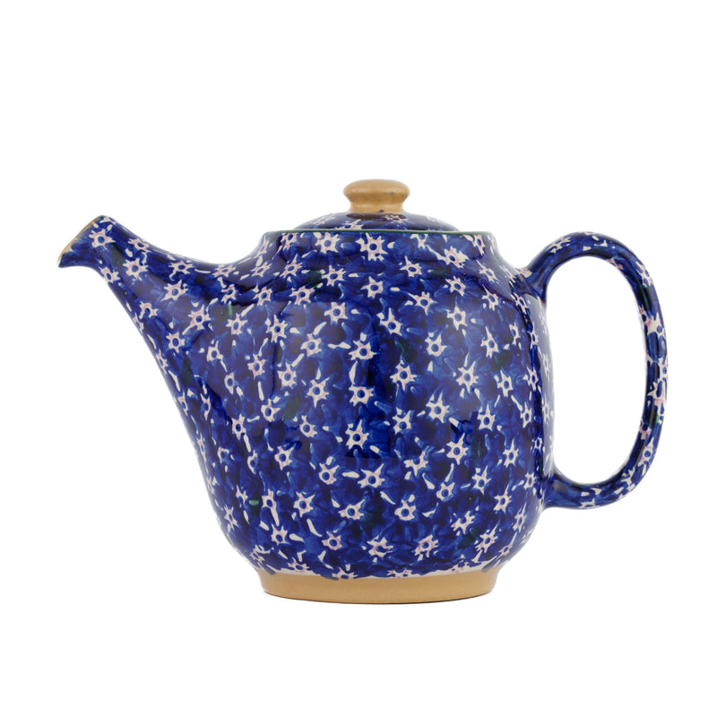 Teapot Dark Blue handcrafted spongeware Nicholas Mosse Pottery Ireland