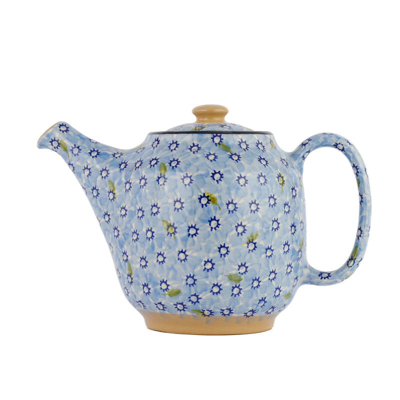 Teapot Lawn Light Blue handcrafted spongeware Nicholas Mosse Pottery Ireland