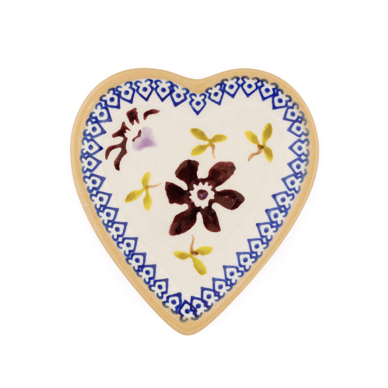 Tiny Heart Plate Clematis handmade Irish design Nicholas Mosse Pottery Ireland