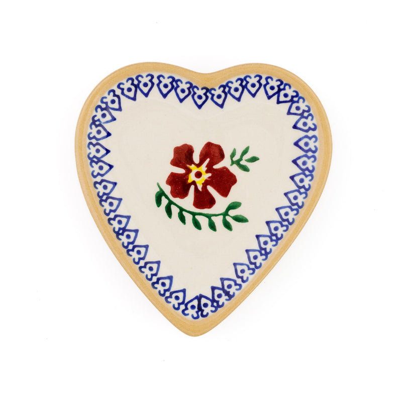 Tiny Heart Plate Old Rose handmade Irish design Nicholas Mosse Pottery Ireland