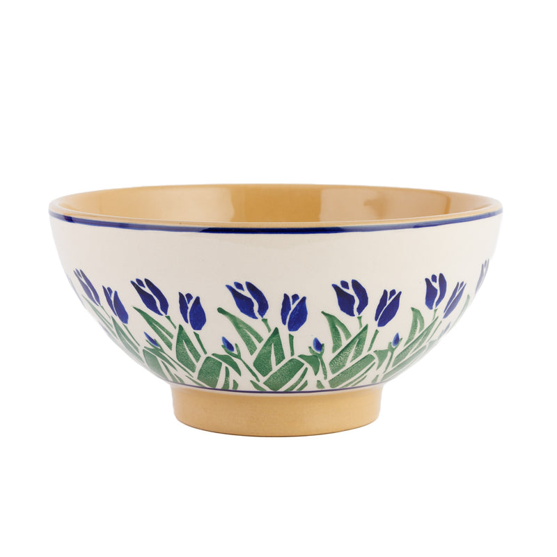 Vegetable Bowl Blue Blooms handmade Irish design by Nicholas Mosse Pottery Ireland