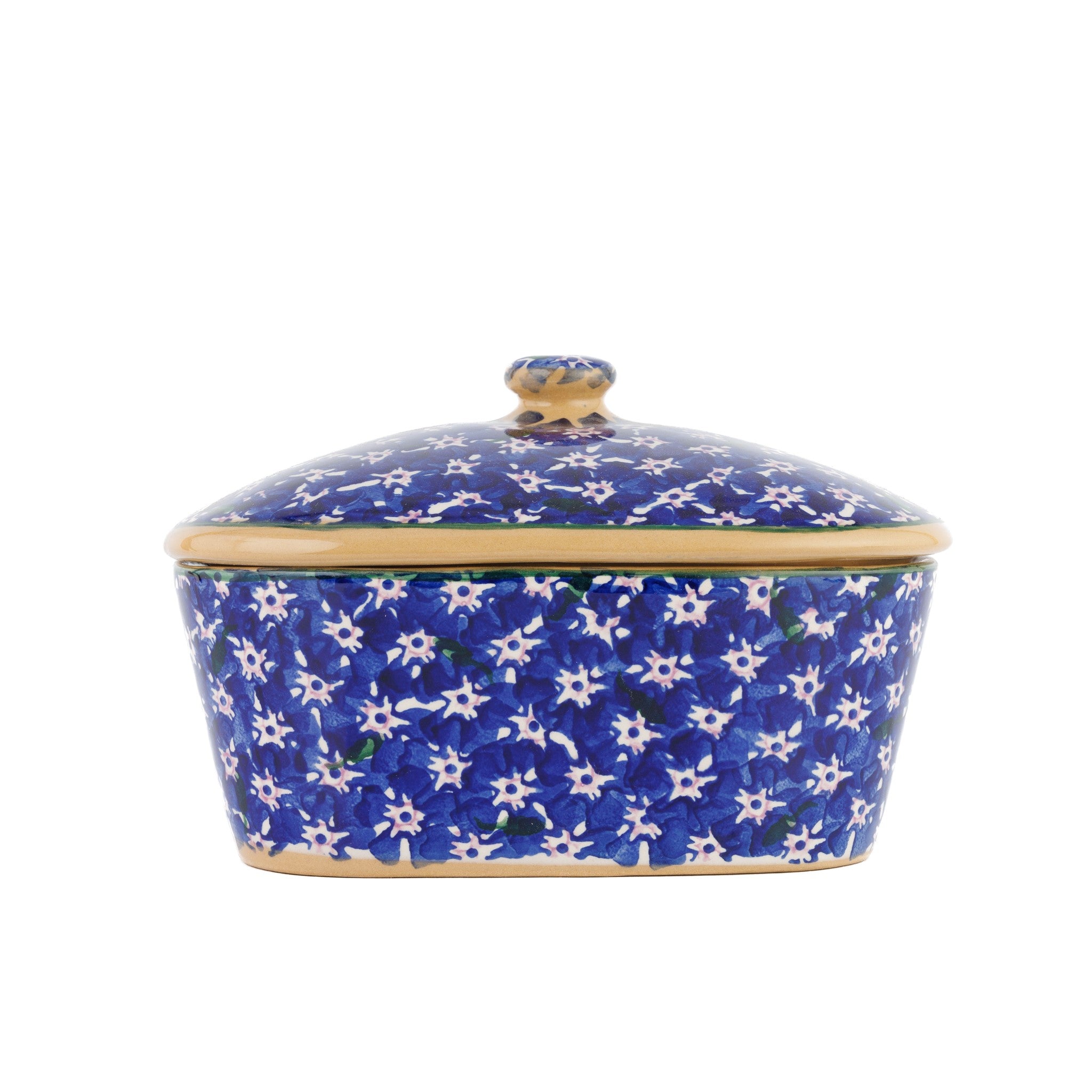 Covered Butterdish Dark Blue Lawn | NicholasMosse.com