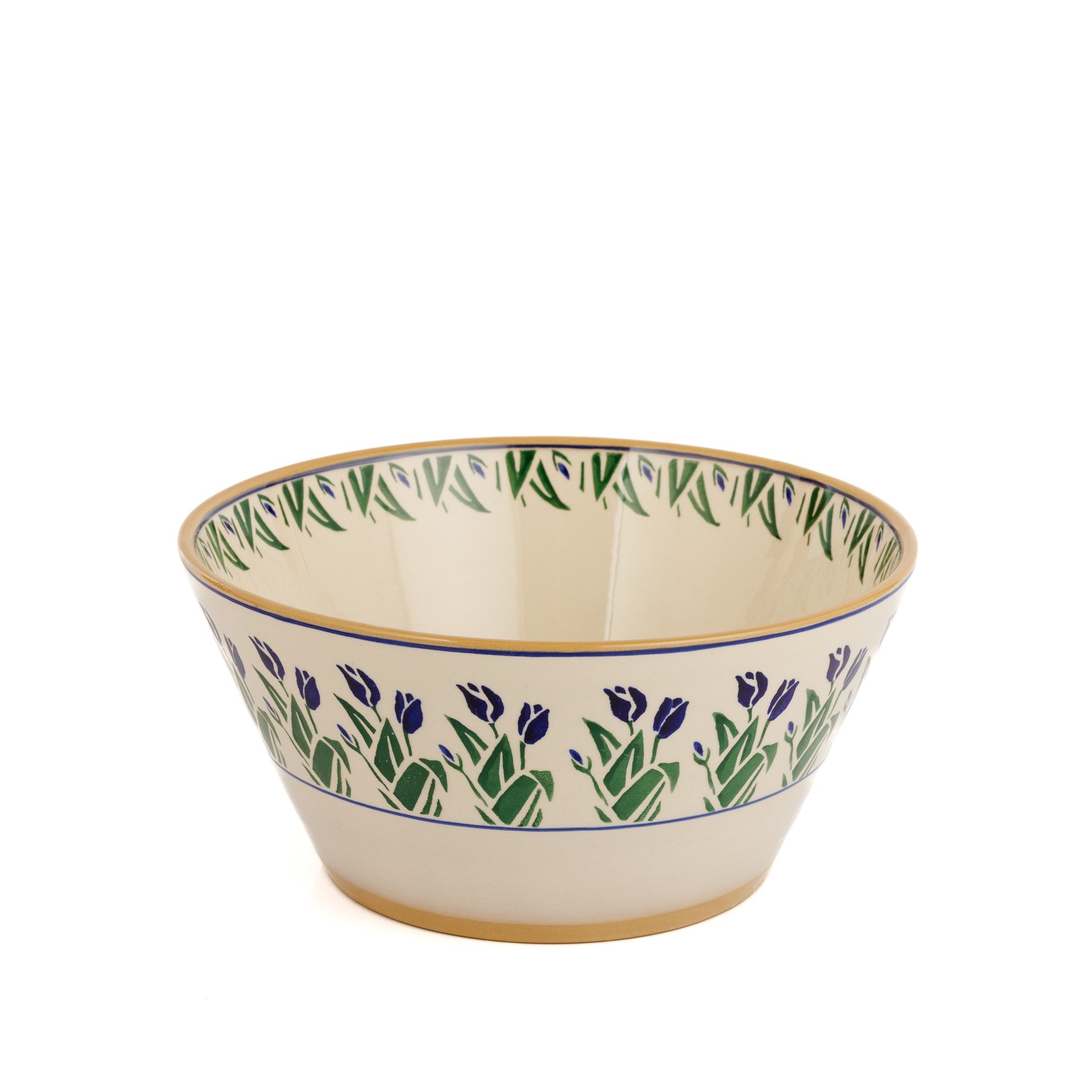 Large Angled Bowl Blue Blooms| NicholasMosse.com