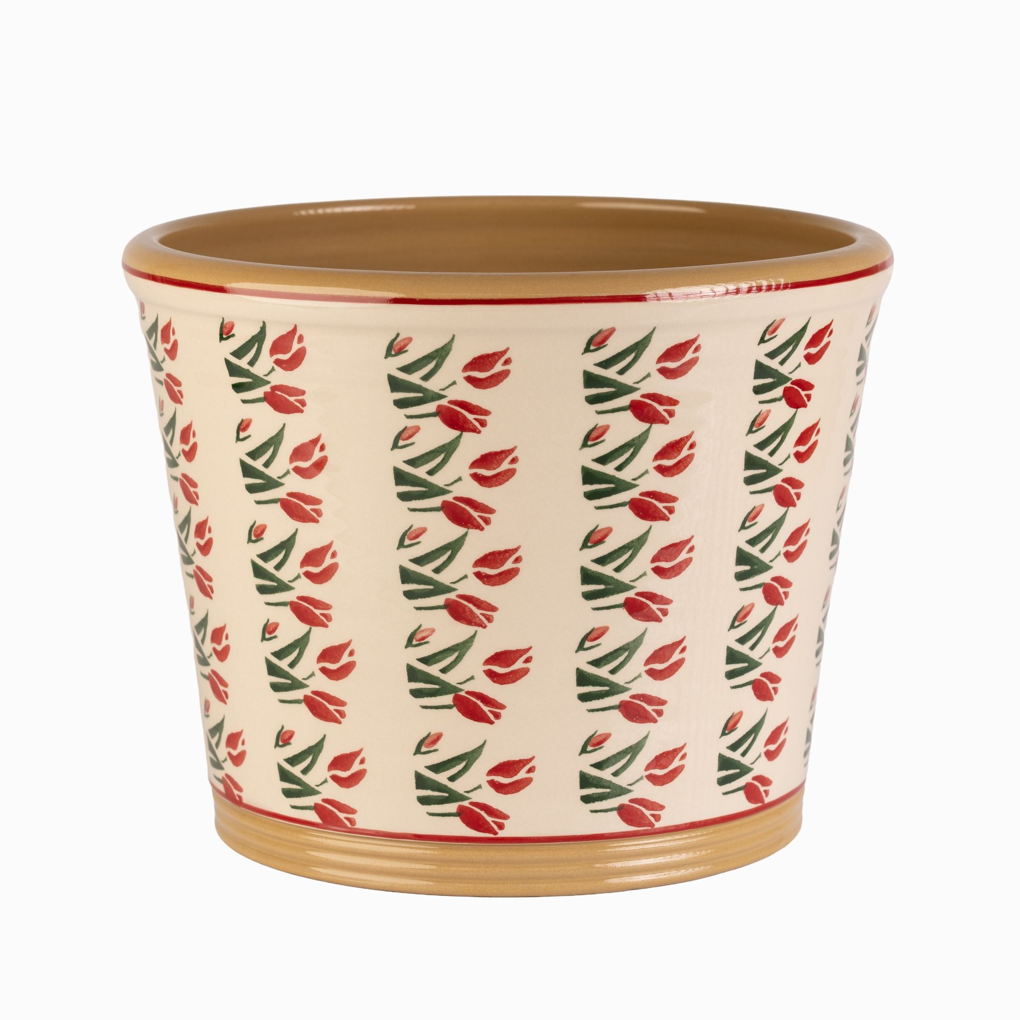 Large Cache Pot Indoor Red Blooms / NicholasMosse.com