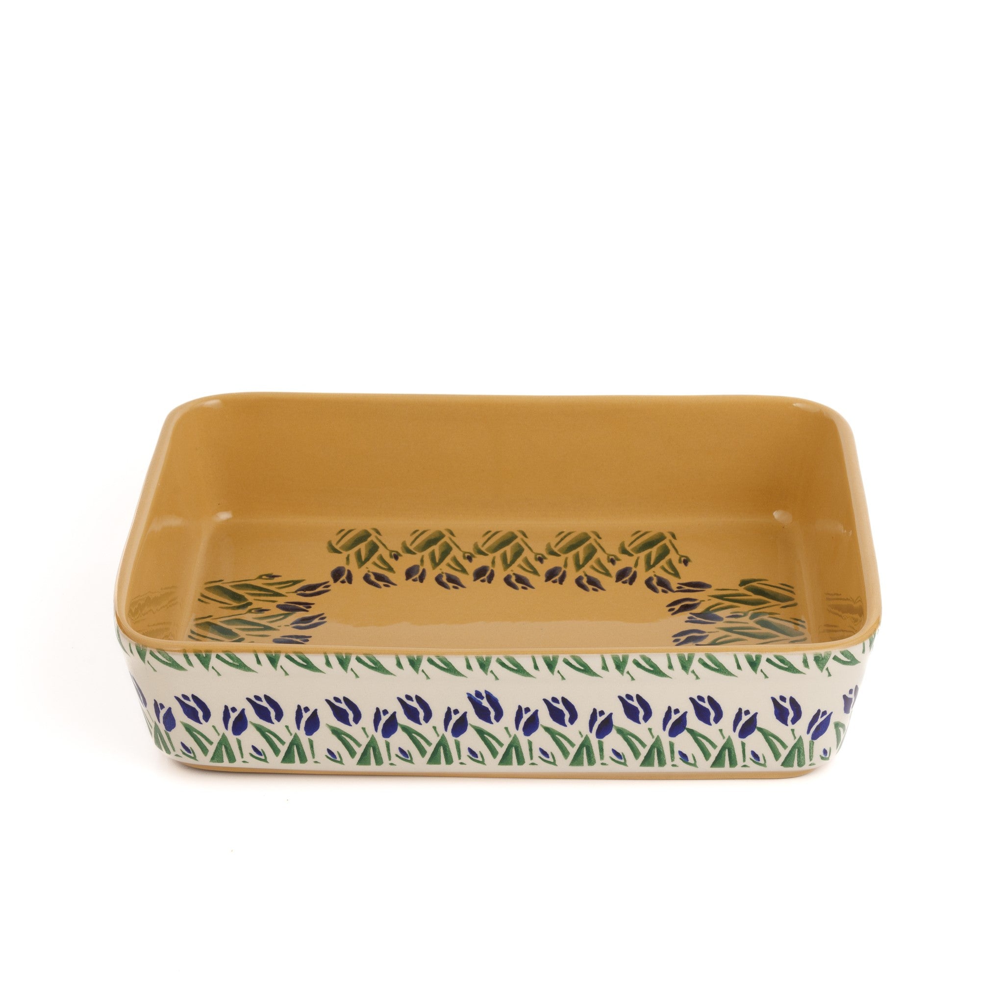 Large Rectangular Oven Dish Blue Blooms| NicholasMosse.com