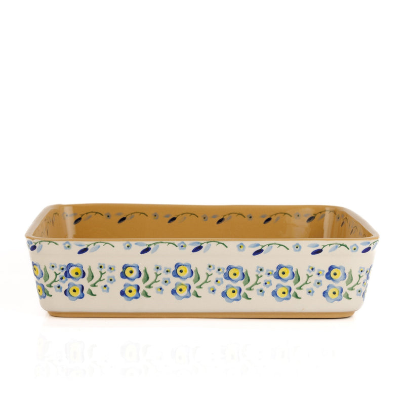 Large Rectangular Oven Dish Forget Me Not | NicholasMosse.com