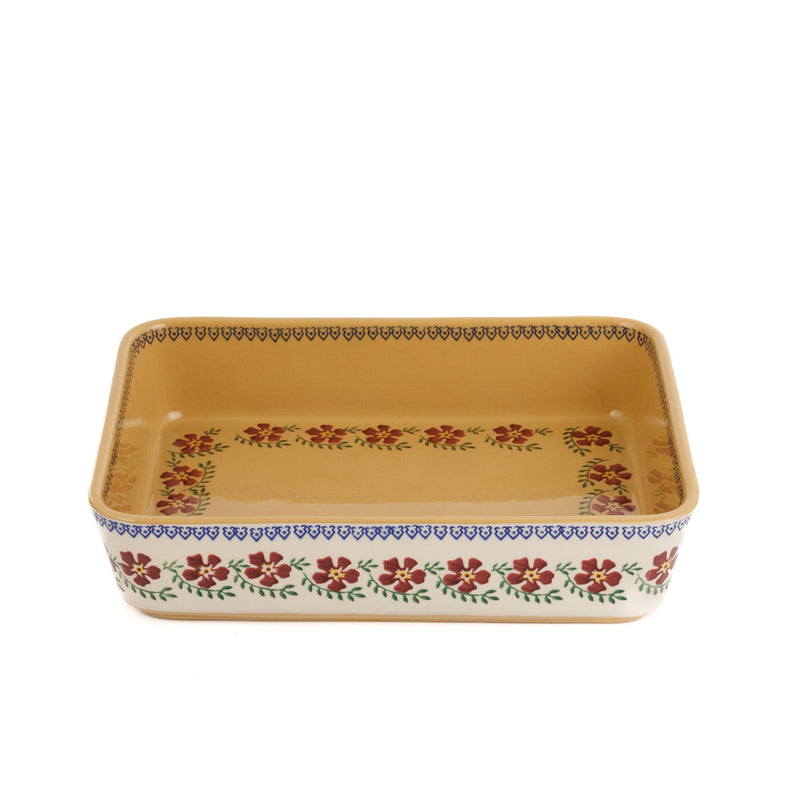 Large Rectangular Oven Dish Old Rose | NicholasMosse.com