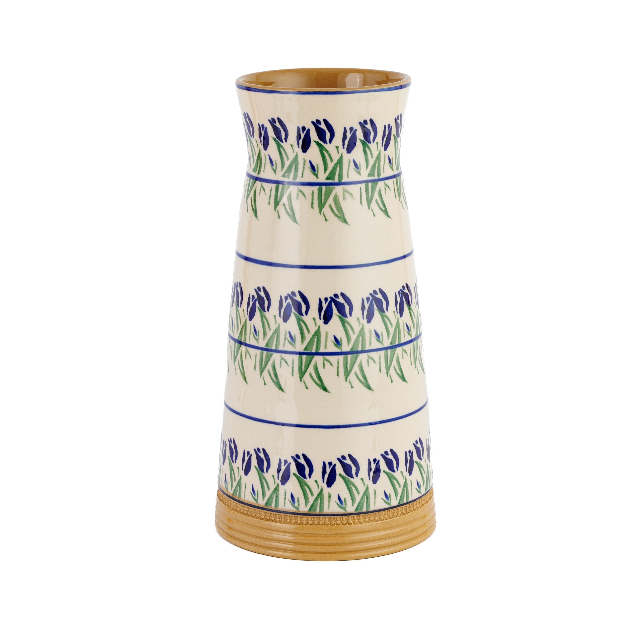 Large Tapered Vase Blue Blooms | NicholasMosse.com