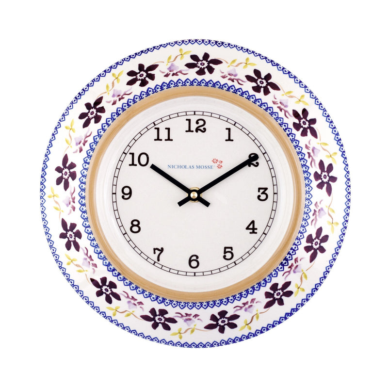 Large Wall Clock Clematis| NicholasMosse.com