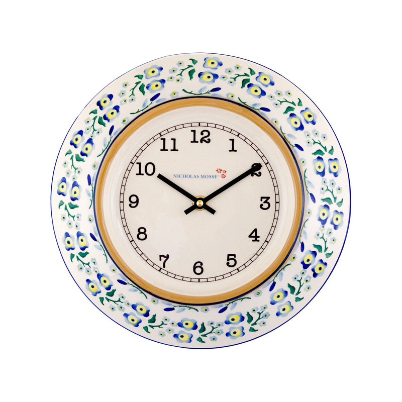 Large Wall Clock Forget Me Not| NicholasMosse.com